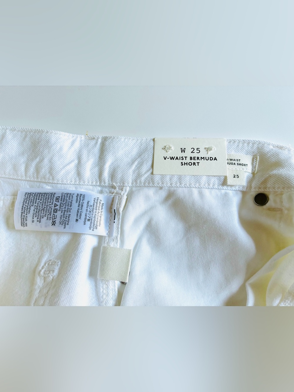 Madewell Women’s White The V-Waist Bermuda Short.25.NWT. - Picture 15 of 16